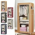 thumbnail image 3 of chaungfeng Portable Wardrobe Closet, 22.05" Wide Closet Organizers and Storage, Non-Woven Fabric Cover Closet Storage Organizer for Bedroom & Living Room, 3 of 3