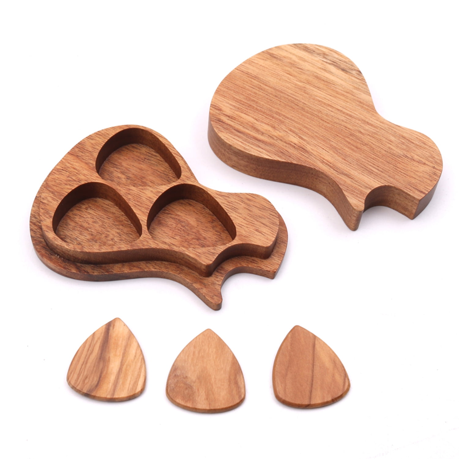 lovermusic Solid Wood Ukulele Pickguard Self Adhesive Stick Natural Wood Color Ebony