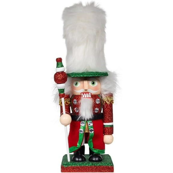 Kurt Adler 9-Inch Hollywood Nutcrackers Red, Green and White Soldier Nutcracker