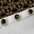 thumbnail image 4 of Feelyou Gold Damask Black Out Curtains, Boho Butterfly Curtains Pack of 2 (42x63 Each), 4 of 6