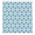 thumbnail image 3 of Ambesonne Moroccan Shower Curtain, Mosaic Roman Stars, 69"Wx84"L, Green Blue White, 3 of 5