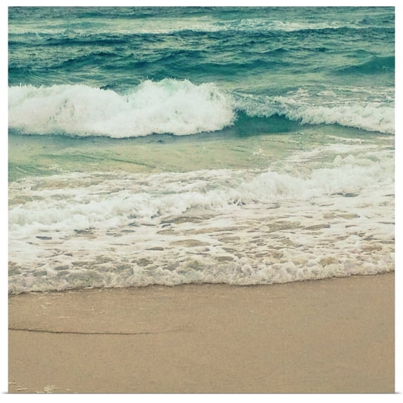 Great BIG Canvas | "Teal Waves I" Art Print - 20x20