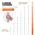 thumbnail image 3 of VEVOR Measuring Rod 25-Feet/10ths 6 Sections Telescopic Grade Rod 1/10ft w/ Bag, 3 of 9