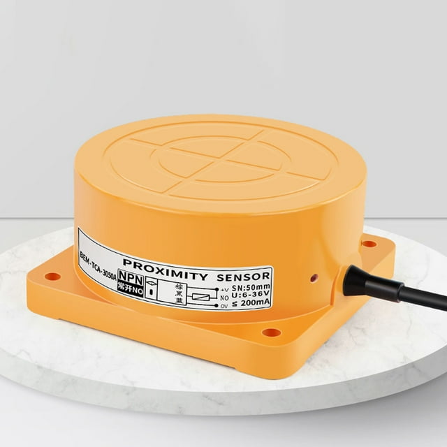 Inductive Proximity Sensor, 60mm Detection Distance DC6-36V 3 Wire Proximity Switch High Accuracy for Machine Tool for Metal Object Sensing