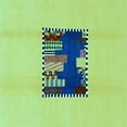 thumbnail image 1 of Ahgly Company Indoor Square Abstract Light Blue Modern Area Rugs, 3' Square, 1 of 4