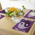 thumbnail image 4 of Ambesonne Peace Place Mats Set of 4, Ying Yang Harmony Balance, Standard Size, Purple White Black, 4 of 6