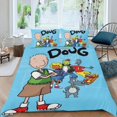 thumbnail image 2 of Doug Conjunto de sábanas temático, trío de piezas, cómodo y amigable con la piel, diseño único, regalo de decoración para el hogar para familiares, amigos y fans,135cm *200cm, 2 of 6