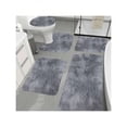 thumbnail image 6 of 4pcs Bathroom Rug Set | Ultra Soft Non-Slip Absorbent Bath Mats With Elegant Geometric Winding Border Design, Suitable For Bathtub, Shower Floor, Standing Buffer Mat, 6 of 6