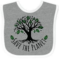 thumbnail image 3 of Inktastic Save the Planet Tree Design with Green Leaves Boys or Girls Baby Bib, 3 of 4