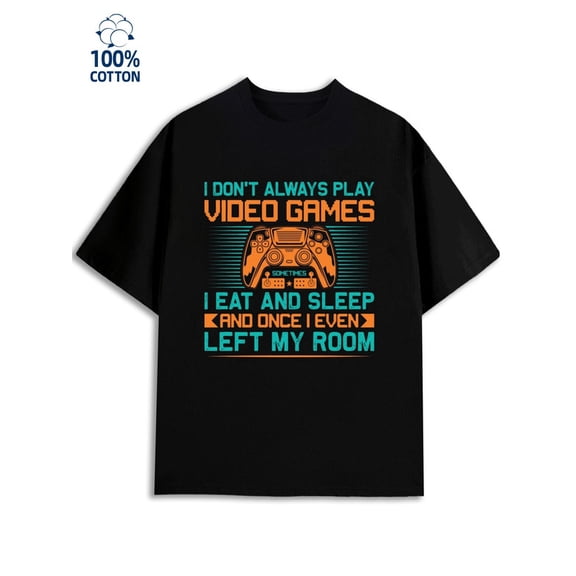 Video Game Lover for men games 180G 100% Cotton black merch game Casual Unisex Shirt Graphic Tee tshirts Vintage Unisex Shirt Crewneck tshirts Unique Design Unisex Shirt Crewneck tshirts