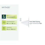 Palram - Canopia Mythos 6 x 8 Polycarbonate/Aluminum Walk-In Greenhouse – Green - with Roof Vent