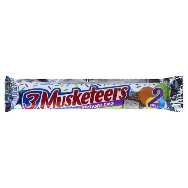 3 Musketeers Birthday Cake Sharing Size Bar 2.14 OZ, 2.14 OZ