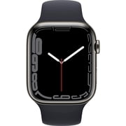 Restored Apple Watch Series 7 GPS + Cellular, 45mm Midnight Aluminum Case with Midnight Sport Band - Regular