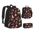 thumbnail image 2 of Naloa Labrador Retriever Dog Print Large Capacity Backpack Lunch Bag Pencil Case Combination 3 Piece Set for Student, 2 of 8