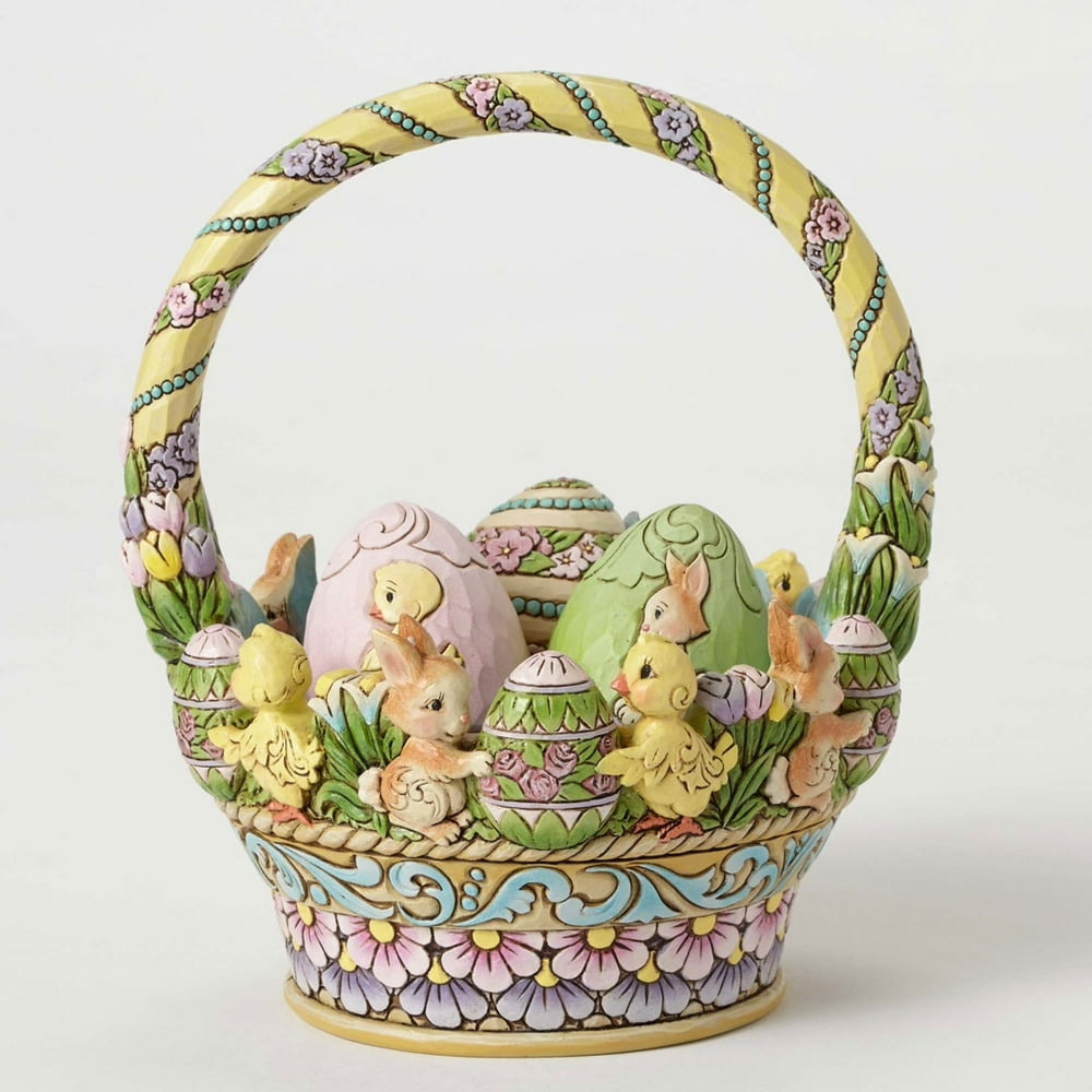 Jim Shore Easter Basket with 3 Eggs 12th Ann 4053697