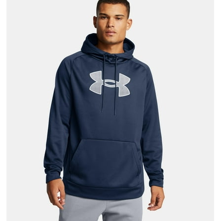 Men's M Armour Fleece® Big Logo Hoodie Academy/White