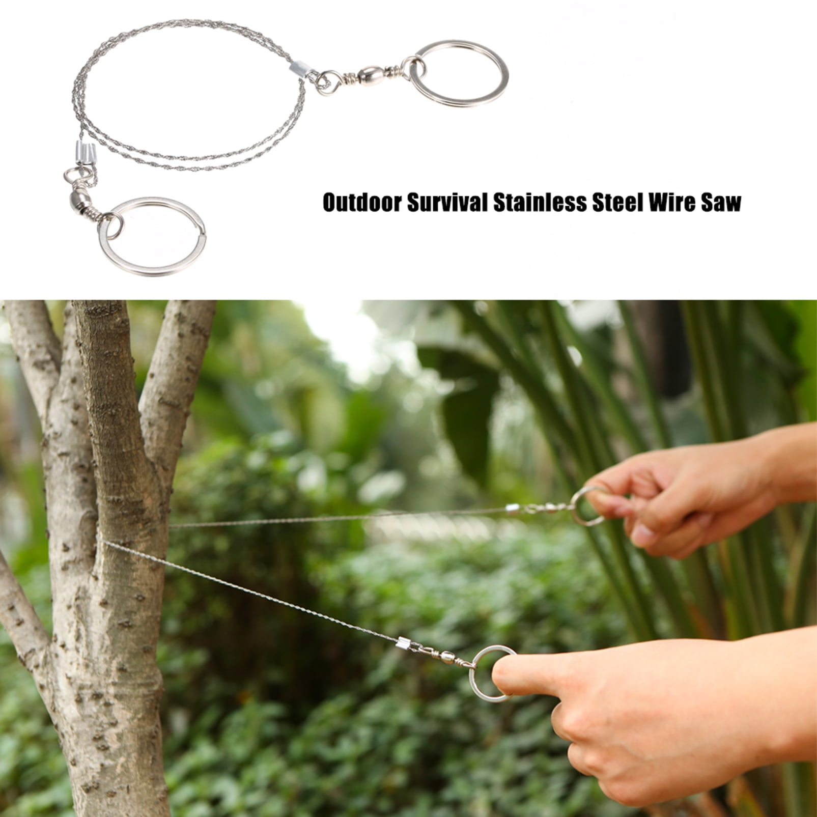 Lightweght Stainless Steel Wire Saw Outdoor Survival Tool Kit Survival Saw GeaHK 
