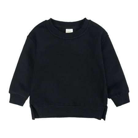 

RPVATI Toddler Bays Girl Boy Solid Color Sweatshirt Long Sleeve Pullover Crewneck Clothes 6M-7Y