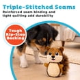 thumbnail image 3 of Outward Hound Xtreme Seamz Dog Toy, Reinforced Seams & Multiple Stitching, Durable Plush with Squeaker, Squirrel, 8.3”, 3 of 4