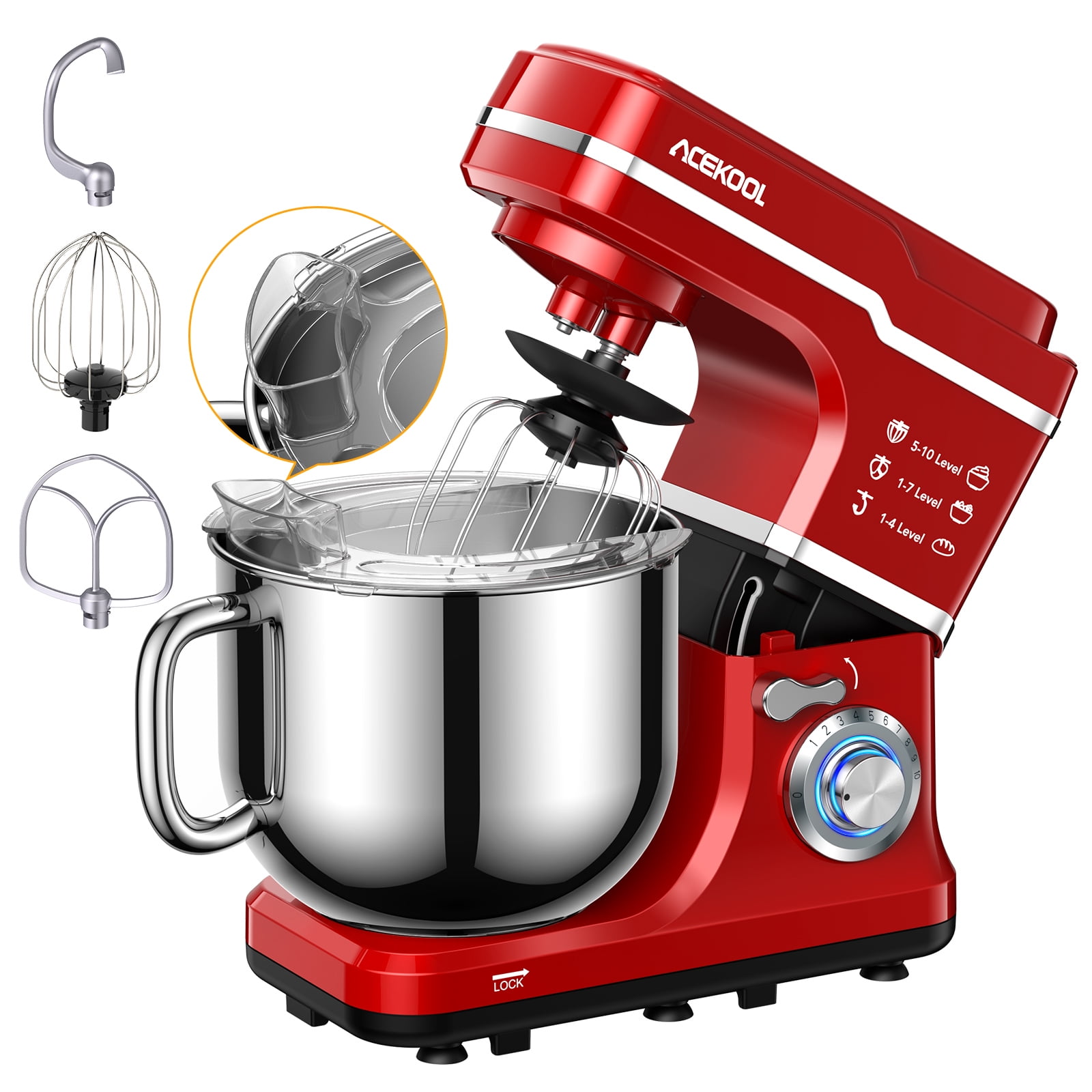 Hamilton Beach 7 Speed Stand Mixer, 4 Quart, Silver - 63385