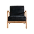 thumbnail image 7 of Xukmct Upholstered Velvet Accent Chair with Wood Frame, Mid Century Modern Fabric Armchair for Living Room, Bedroom, Office, Black, 7 of 7