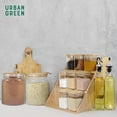 Glass Spice Jars with Bamboo Lids Urban Green, Spice Jars Set & Olive