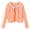 Orange, variant on AUDeals Girls Ribbed Tie Front Cardigan - Long Sleeve Cropped Lightweight Knit Sweater Cover Up for Girls Fall Winter Layering Wear