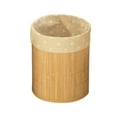 thumbnail image 2 of Foldable Bamboo Paper Wastebasket Trash Waste Bin Room Tidy Office Flower, 2 of 8