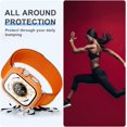 thumbnail image 4 of 2+2 Pack Case for Apple Watch 49mm Screen Protector, 2 Hard PC Protective Bumper Case + 2 HD Tempered Glass Screen Protector Film Cover for iwatch 49mm Accessories,Orange+Black, 4 of 5