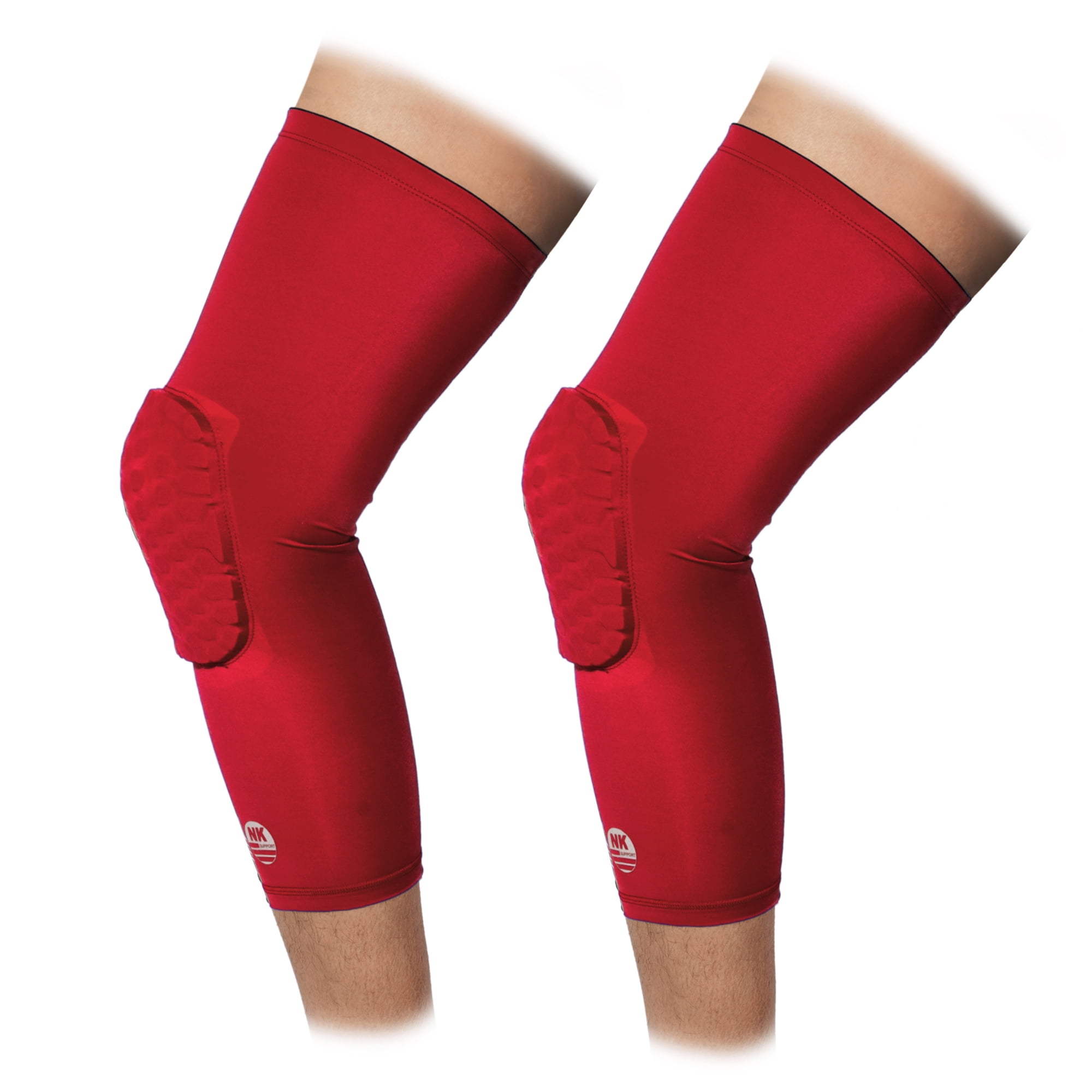 Nk Support Knee Pads Basketball Volleyball Protective Kneepads Honeycomb Crashproof Leg Sleeves Pair Red Walmart Com Walmart Com