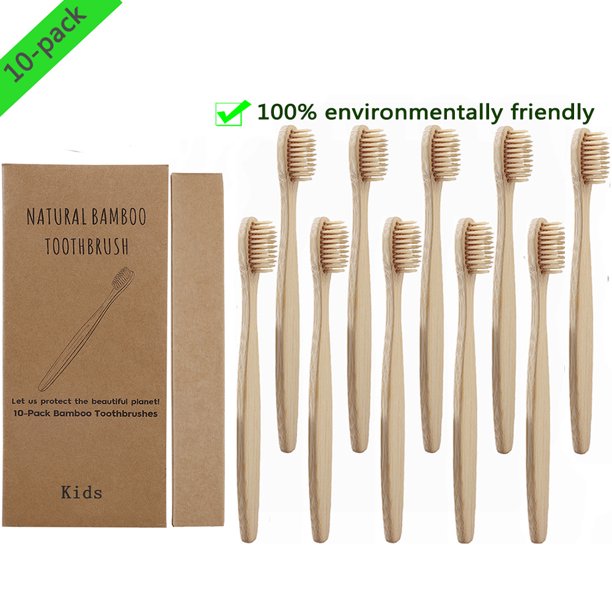 10pcs Soft Bristles Children Bamboo Toothbrushes Eco Friendly Oral Care