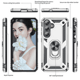 thumbnail image 3 of LeYi for Samsung Galaxy S24 Plus 5G Case, [Military-Grade] Ring Kickstand Defender Phone Case,Silver, 3 of 7