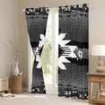 thumbnail image 3 of Manfei Western Bohemian Aztec Black Out Curtains for Female, Vintage Mandala Triangle Curtains Pack of 2 (42x63 Each), Black Grey Hippie Bedroom Curtains, Window Curtains Decor, 3 of 6