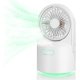 thumbnail image 1 of Ventilador de mesa Ventilador eléctrico con función de pulverización Ventilador potente 4 velocidades y tanque de agua de 300 ml Mini ventilador portátil para viajes al aire libre Camping Blanco, 1 of 5