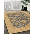 thumbnail image 3 of Ahgly Company Machine Washable Indoor Square Abstract Orange Area Rugs, 4' Square, 3 of 7