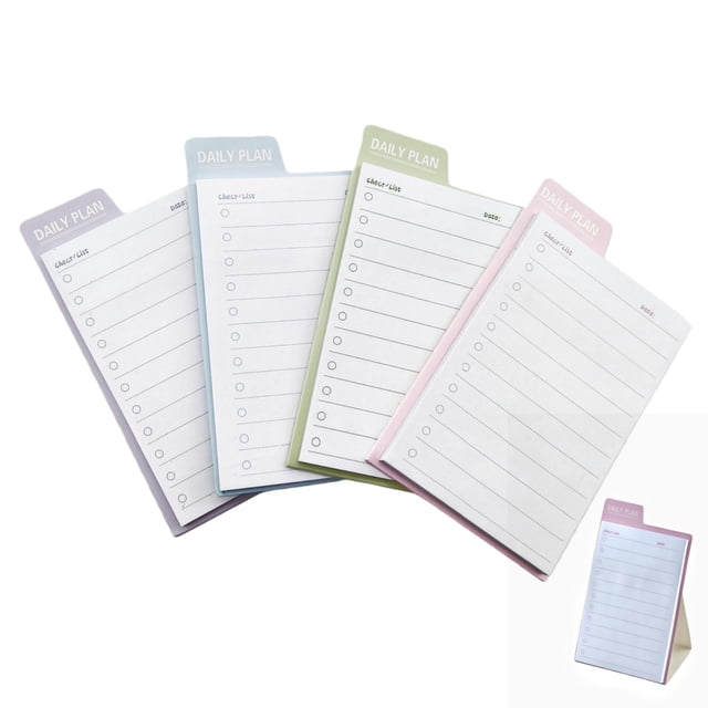 Notas adhesivas AidenYolo, lista de tareas pendientes, paquete de 4, 30 hojas, 9 x 6 cm