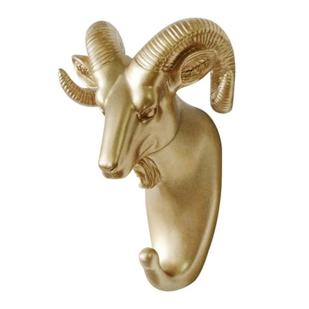 

3D Animal Head Wall Hanger Resin Coat Hat Hanging Hook Heavy Duty Holder Rack Home Decoration Type 2