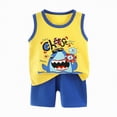thumbnail image 4 of mgoYE 18-24 Months Girl Clothing Toddler Boys Cotton Tank Top and Shorts Set, Summer Outfit|Yellow 4-5 Years, 4 of 4