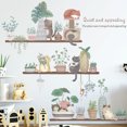 thumbnail image 5 of Adhesivo de pared de 1 pieza, adhesivo de pared de planta en maceta, decoración de pared con patrón de plantas y gatos verdes para dormitorio, sala de estar y cocina JAMW Sencillez, 5 of 5