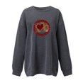 thumbnail image 3 of ICHUANYI Liquidación Moda de mujer Otoño Impreso Blusa suelta de manga larga Cuello redondo Casual Pullover Tops Sweatershirt ICHUANYI WER202308170884, 3 of 3