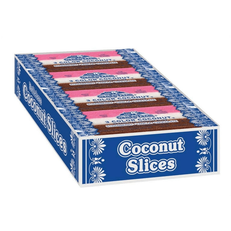 Neapolitan Coconut Bars 24 Count 