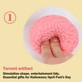 thumbnail image 4 of Funny Prank Brain Pinch Toy, Soft TPR Stress Relief Squeeze Ball, Anxiety Decompression Venting Prop, Novelty Gag Gift for Adults Kids, Realistic Brain Shape Kneading Sensory Toy, 4 of 7