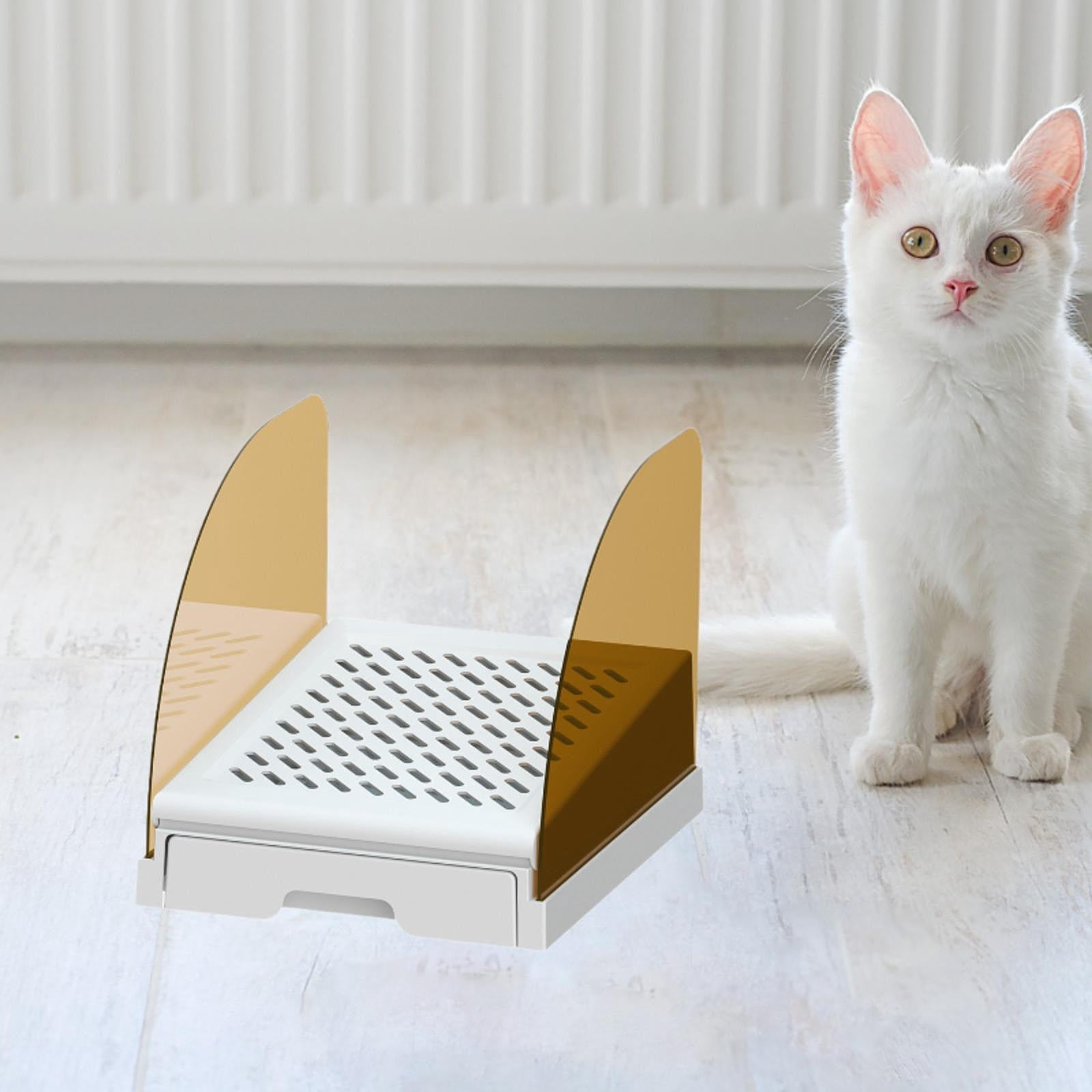 Bvdfgk Cat Litter Mat Double Layer Reusable Portable Kitty Litter Pad Footboard Pad Cat White