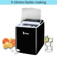 thumbnail image 6 of Portable Compact Electric Ice Cube Maker Machine, Automatic Countertop Ice Cube Maker Machine with Ice Scoop & Basket, Fast Ice Maker 44lb in 24 Hours, Self-Cleaning Ice Maker for Office Bar, T134, 6 of 15