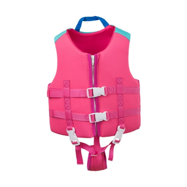 Chaleco de natación para niños,Chaleco de natación para niños y niñas,Chaleco salvavidas de ayuda para la natación con flotabilidad,Chaleco salvavidas de entrenamiento de natación Rosa