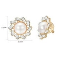 thumbnail image 2 of Vogem rose gold Clip pearls on earrings pearls for Women Clip On Earrings Non Pierced Hypoallergenic Jewelry, 2 of 6