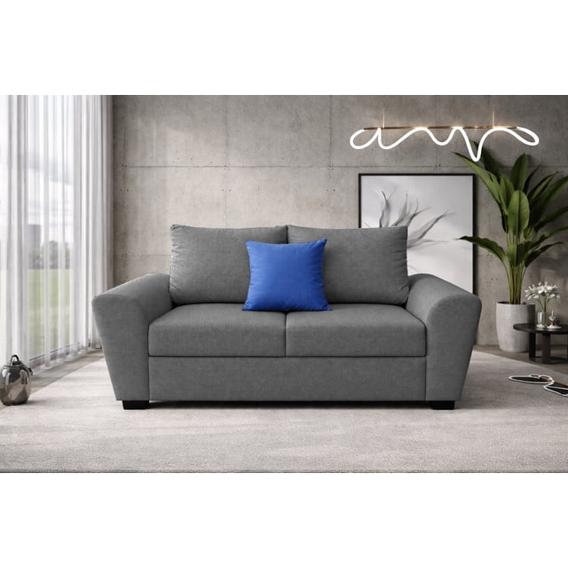 Love seat El Bazar Store Islandia Lino Gris oxford 2 plazas, Modular, Moderno, Sala