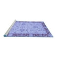 thumbnail image 2 of Ahgly Company Machine Washable Indoor Square Oriental Blue Traditional Area Rugs, 8' Square, 2 of 4
