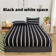 3 PCS Luxurious Fitted Sheet Set Soft Brushed Microfiber, Black and