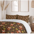 thumbnail image 6 of Ambesonne Burnt Orange Duvet Cover Sets, Leaves Acorn and Foxes, 2-King, Dark Cocoa Multicolor, 6 of 7